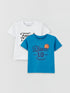 LC Waikiki Crew Neck Short Sleeve Printed Baby Boy T-Shirt 2 Pieces